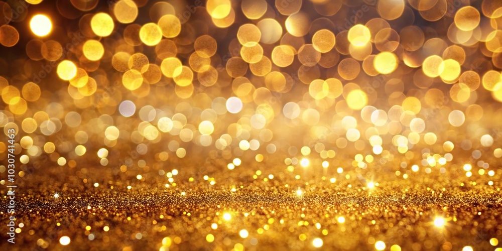 Forced perspective luxurious golden bokeh festive sparkle abstract background for glamorous celebration Forced perspective luxurious golden bokeh festive sparkle abstract background for glamorous celebration