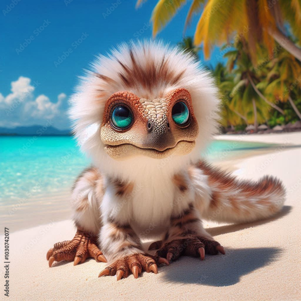 real baby dinosaur at beach at ocean real baby dinosaur at beach at ocean