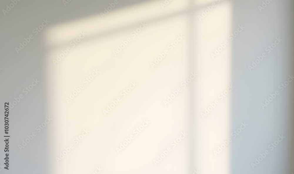A faint window shadow falls onto a crisp white wall in the soft morning light. A faint window shadow falls onto a crisp white wall in the soft morning light.