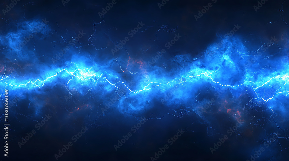 A dramatic scene of a thunderstorm, featuring vivid lightning bolts cutting through dark blue clouds. The electrifying sky captures the raw power and intensity of nature. A dramatic scene of a thunderstorm, featuring vivid lightning bolts cutting through dark blue clouds. The electrifying sky captures the raw power and intensity of nature.