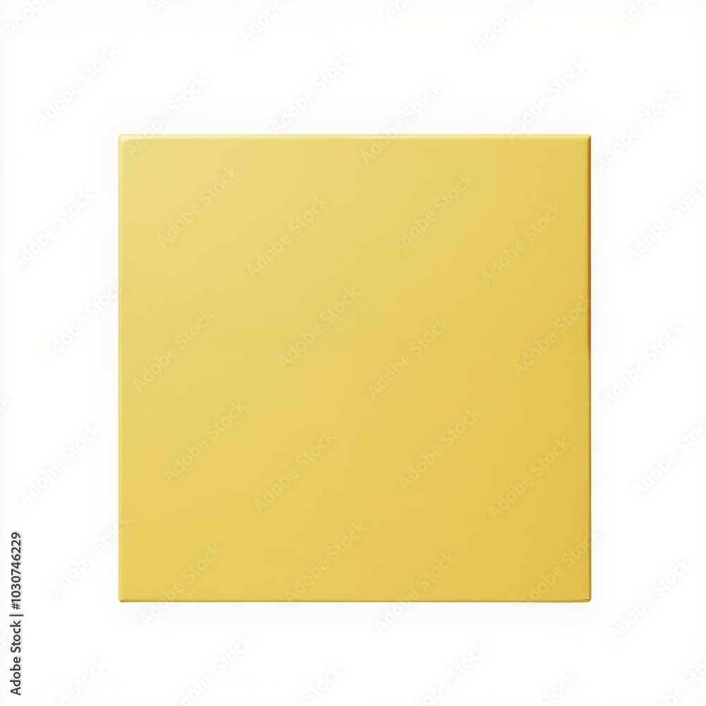 A plain yellow square, featuring a smooth surface and a vibrant color. A plain yellow square, featuring a smooth surface and a vibrant color.