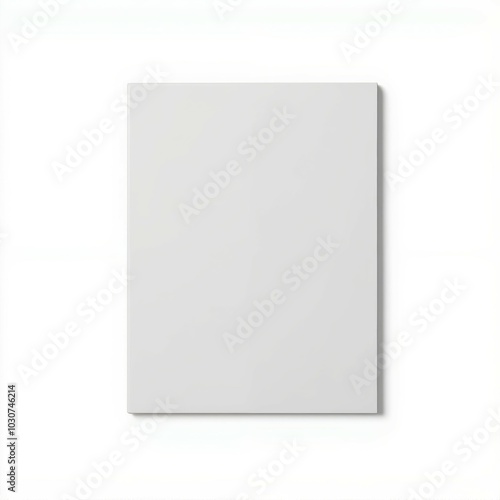 A blank white canvas or sheet, ideal for drawing, painting, or writing.