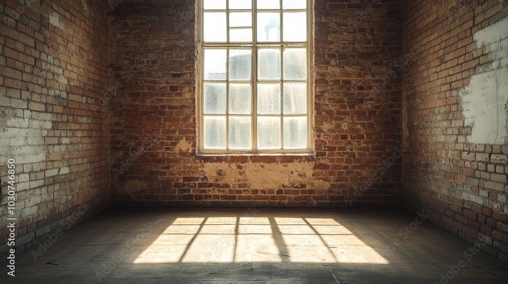 Brick Room with Sunlit Window Brick Room with Sunlit Window