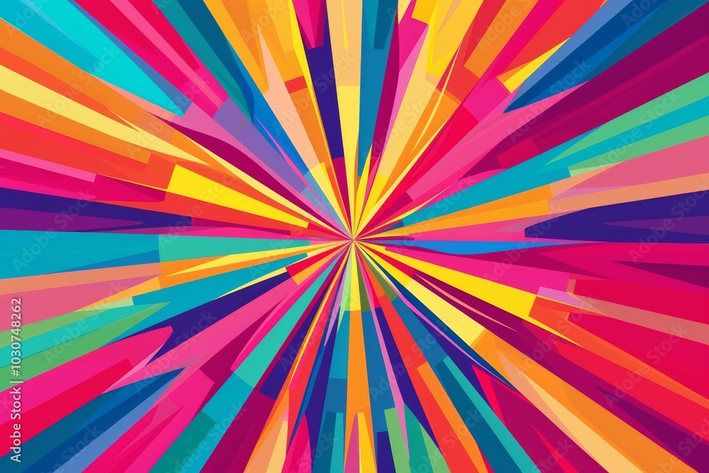 Vibrant radial burst of colorful abstract lines in motion Vibrant radial burst of colorful abstract lines in motion