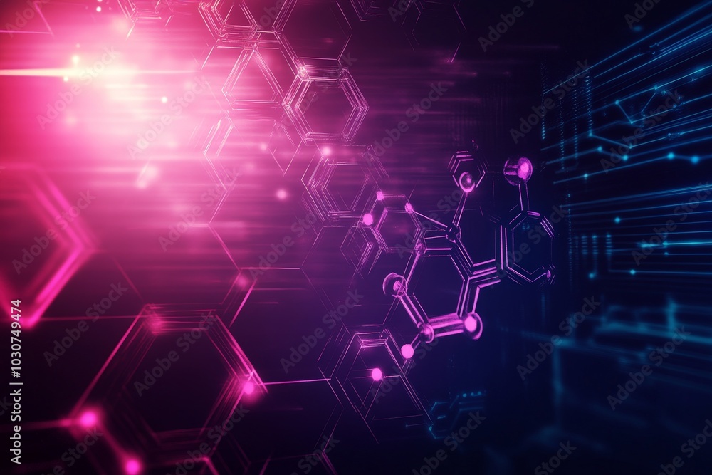 abstract design with holographic science abstract design with holographic science