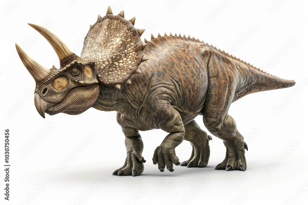 Majestic triceratops dinosaur in pristine detail Majestic triceratops dinosaur in pristine detail