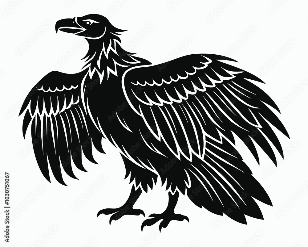 Fototapeta premium Condor silhouette vector illustration
