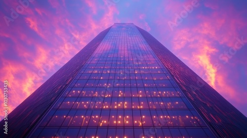 Wallpaper Mural Skyscraper at Dusk Torontodigital.ca