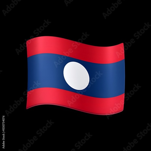 Free Download Laos Flag Emoji Illustration
 - GFXLoad