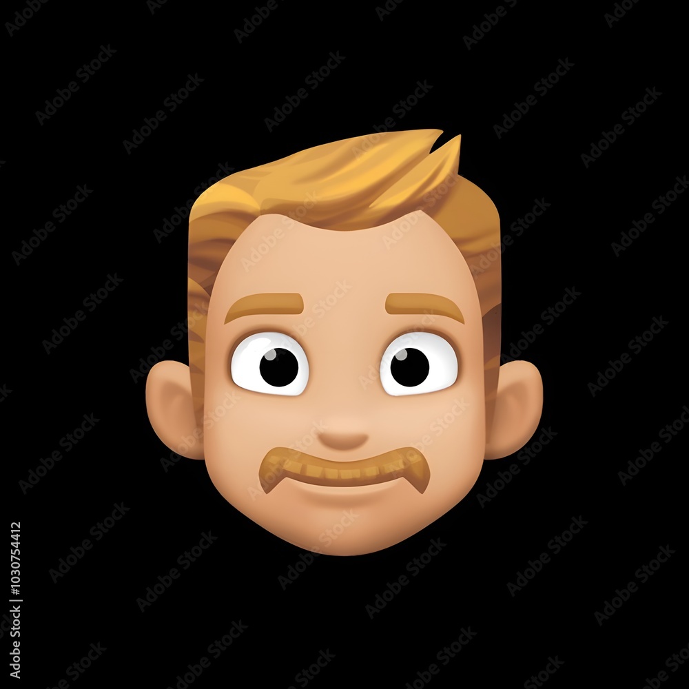 Man with Mustache Emoji Illustration
Man with Mustache Emoji Illustration