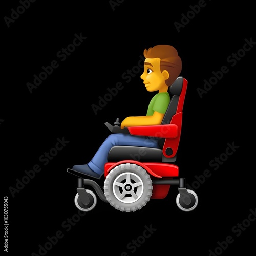 Person in Motorized Wheelchair Emoji
