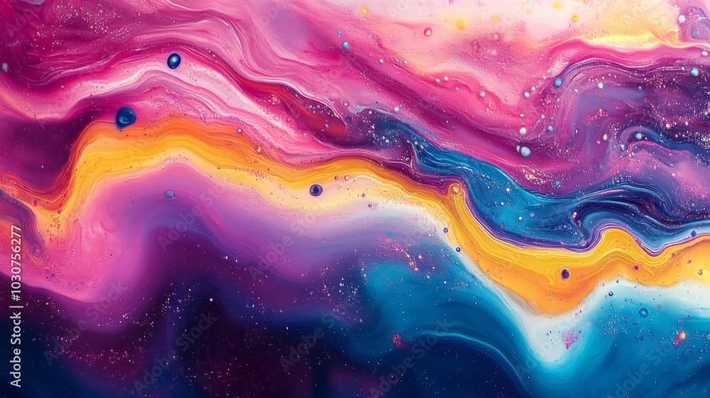 Vibrant Abstract Fluid Painting Vibrant Abstract Fluid Painting