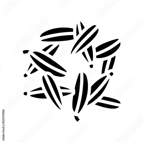 fennel seeds ayurvedic herb glyph icon vector. fennel seeds ayurvedic herb sign. isolated symbol illustration