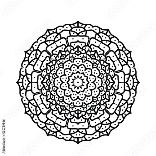 Circular pattern in the form of a mandala. Henna tatoo mandala. Mehndi style. Decorative pattern in oriental style. mandala design.