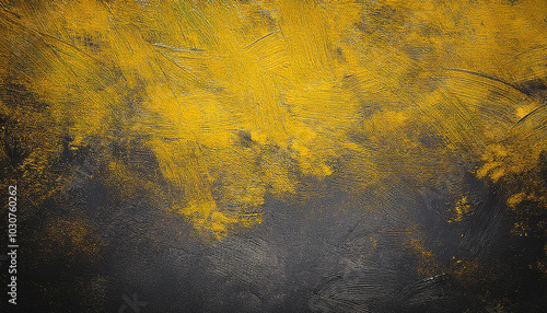 Mystic gray and yellow grunge wallpaper. Dark abstract aesthetic backdrop. Rough texture.