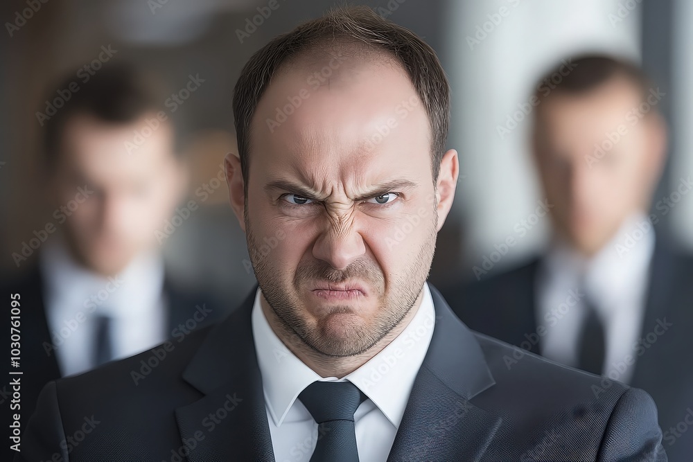 Angry businessman with serious facial expression Angry businessman with serious facial expression