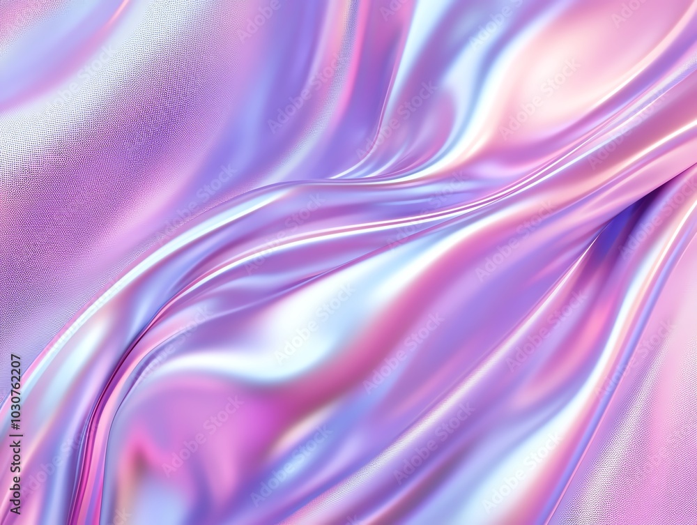 Naklejka premium Iridescent fabric texture, vibrant color swirls