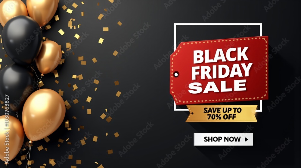 Fototapeta premium Enhance Your Campaigns with Premium Black Friday Offers: Don't Miss Out on Special Discounts