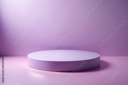 Minimalistic Purple Oval Podium for Beauty and Food Advertisement in Pastel Lilac Pink