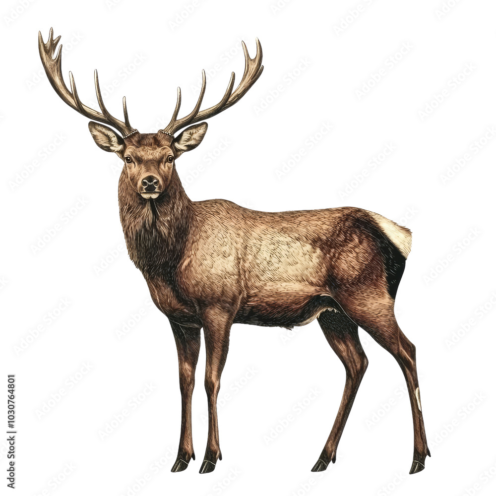 Fototapeta premium Majestic Stag with Antlers.