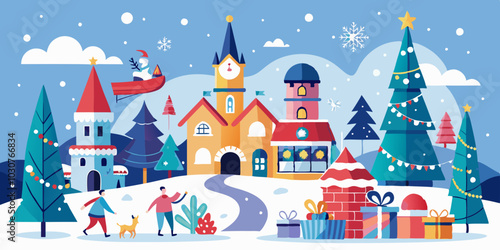 christmas card with snowman