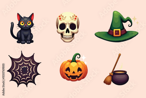 set of halloween icons