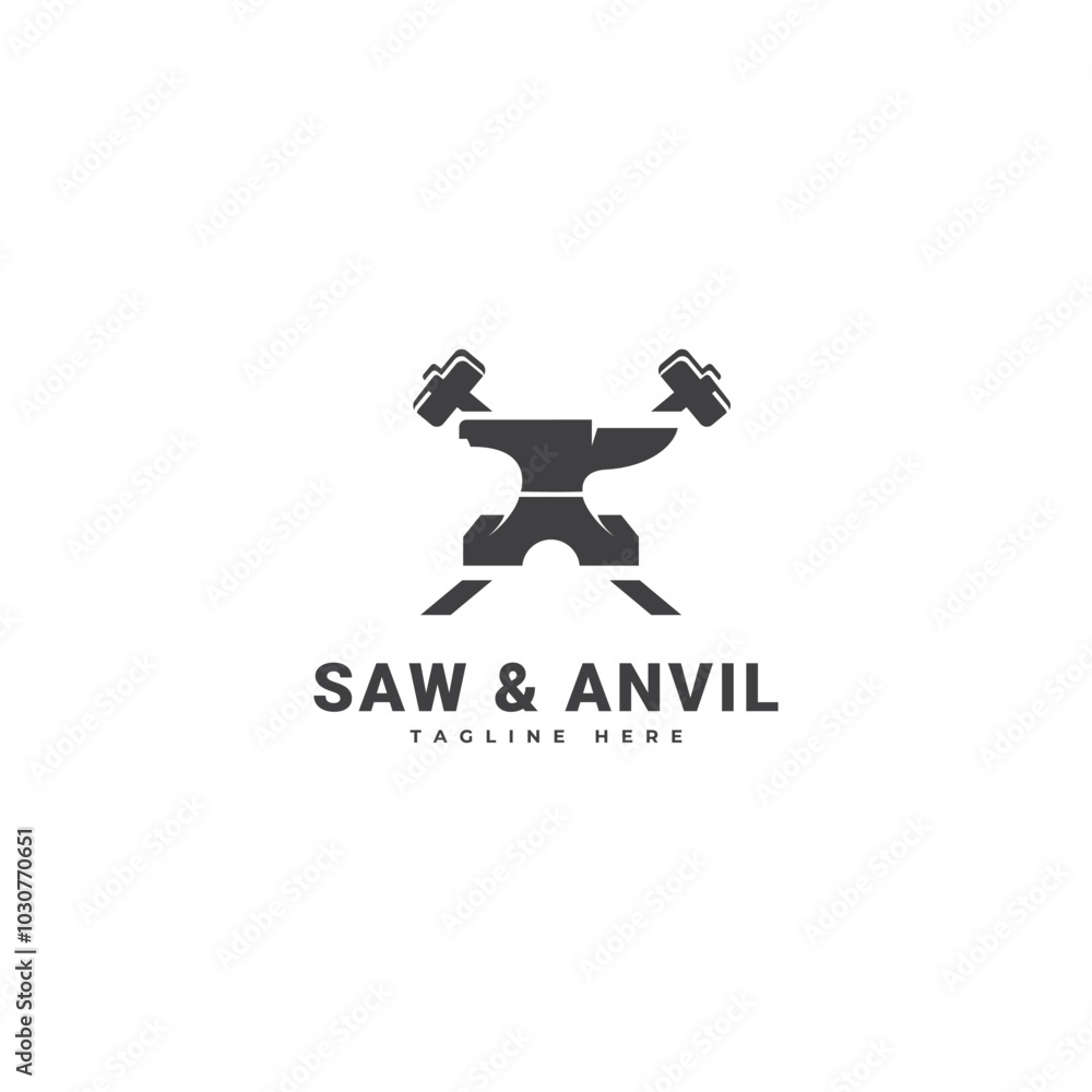 hammer anvil art blacksmith logo symbol design illustration hammer anvil art blacksmith logo symbol design illustration