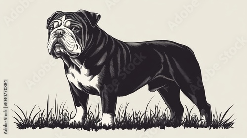 Bulldog Illustration photo