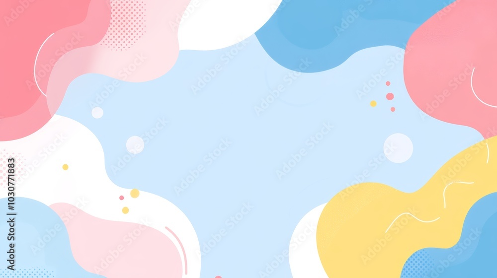 Abstract harmony, vibrant circles dance across a serene blue backdrop in this playful and tranquil design Abstract harmony, vibrant circles dance across a serene blue backdrop in this playful and tranquil design