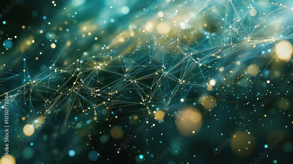 Abstract digital background with glowing lines and bokeh. Abstract digital background with glowing lines and bokeh.