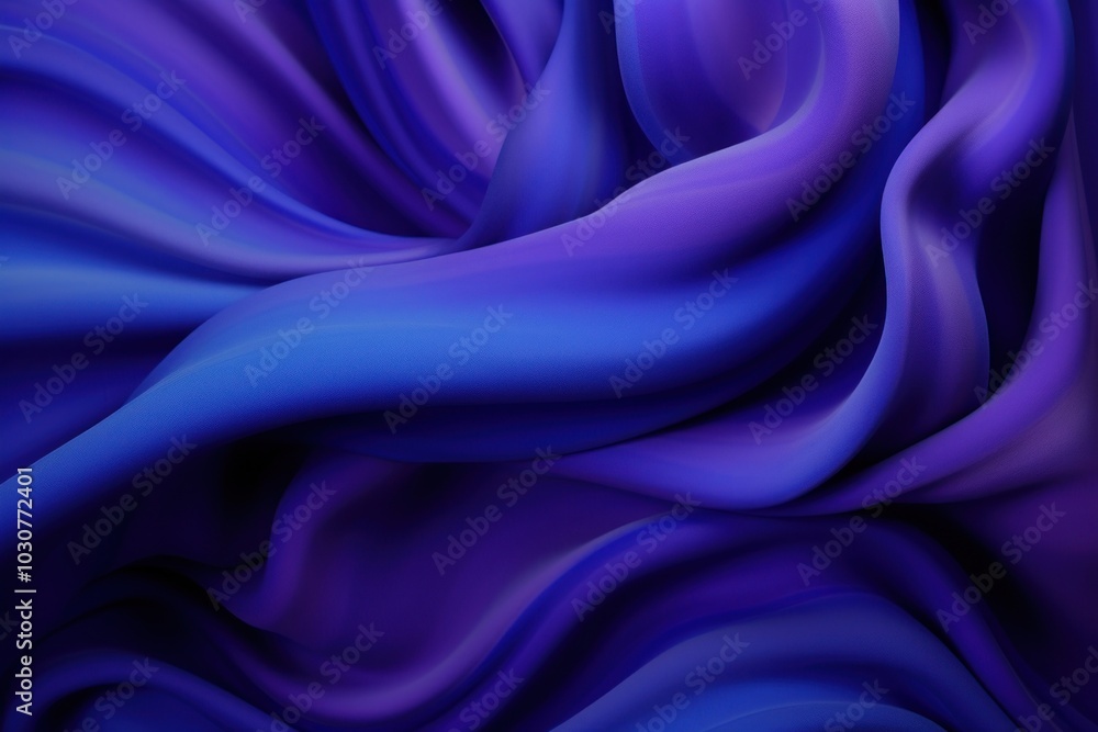 Fototapeta premium Abstract sculpture blue smooth purple.