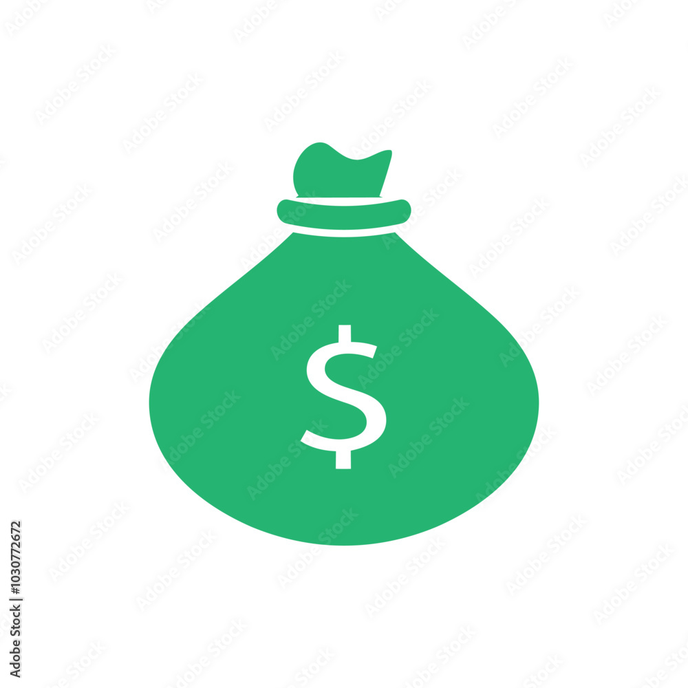 Money bag icon logo design template isolated illustration Money bag icon logo design template isolated illustration