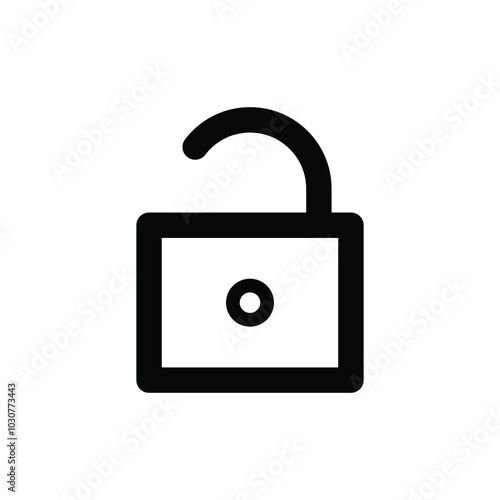 Padlock icon logo design template isolated illustration