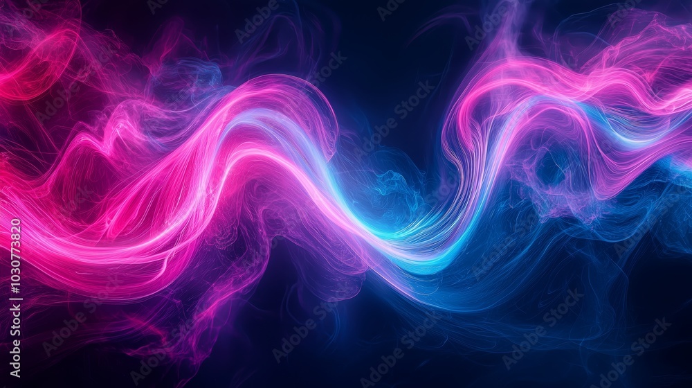 Vibrant Neon Light Trails in Abstract Design Vibrant Neon Light Trails in Abstract Design
