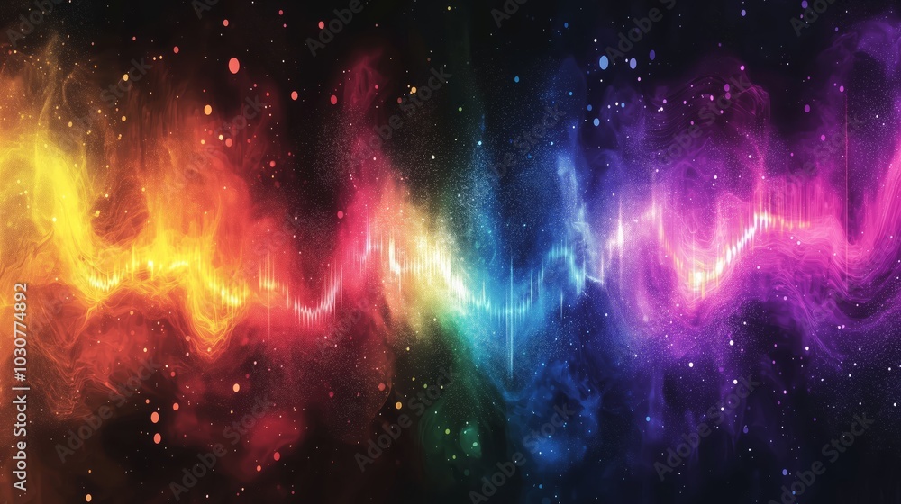 Vibrant Abstract Waveform Digital Art Vibrant Abstract Waveform Digital Art