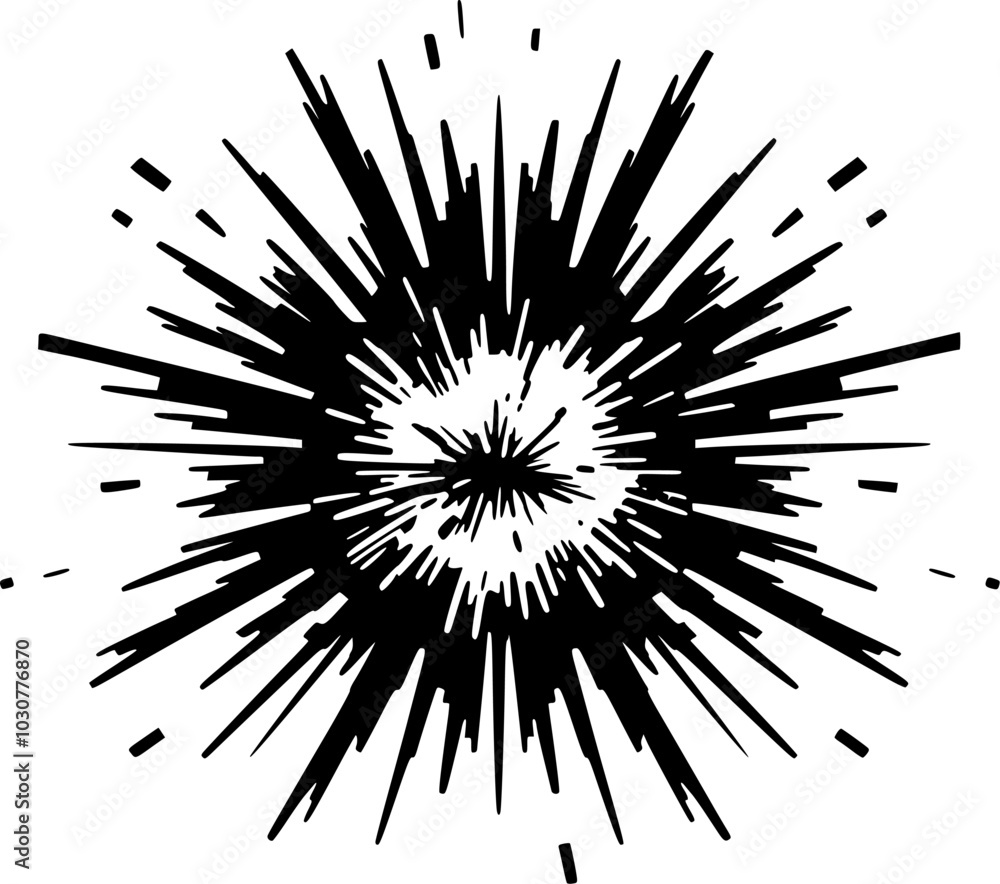 Explosion - Minimalist and Flat Logo - Vector illustration Explosion - Minimalist and Flat Logo - Vector illustration