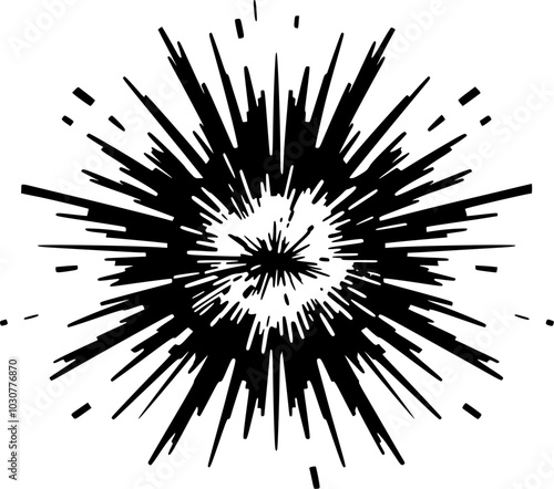 Explosion - Minimalist and Flat Logo - Vector illustration