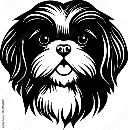 Shih Tzu | Minimalist and Simple Silhouette - Vector illustration