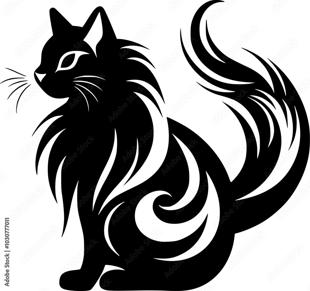 Cat - High Quality Vector Logo - Vector illustration ideal for T-shirt graphic Cat - High Quality Vector Logo - Vector illustration ideal for T-shirt graphic