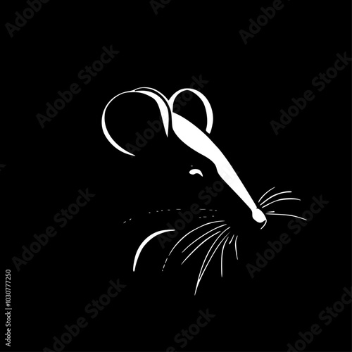 Rat | Minimalist and Simple Silhouette - Vector illustration