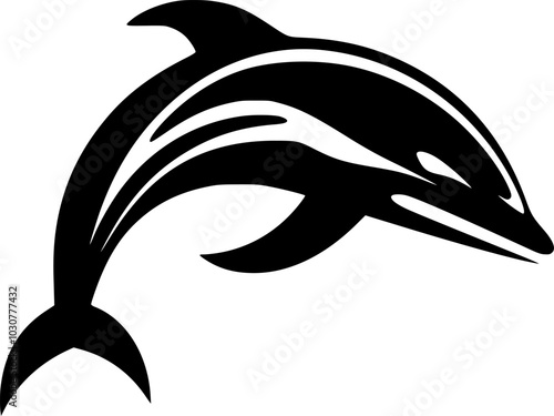 Dolphin | Minimalist and Simple Silhouette - Vector illustration