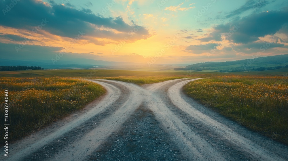 concept of decision making at the crossroads. life path. concept of decision making at the crossroads. life path.