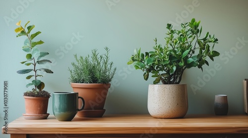 Wallpaper Mural Minimalist Home Decor with Neutral Tones and Plants Torontodigital.ca