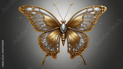 Closeup Of A Butterfly Serene Capturing Cemetery Mirroring Beauty Background