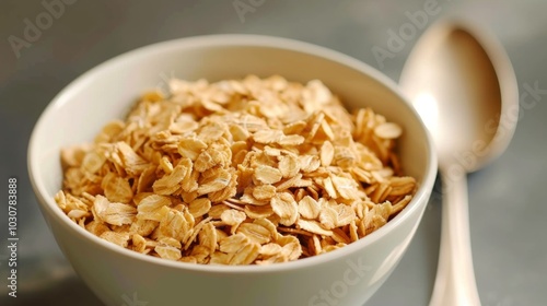 Close-up of a Bowl of Oatmeal: A Healthy and Delicious Breakfast Option