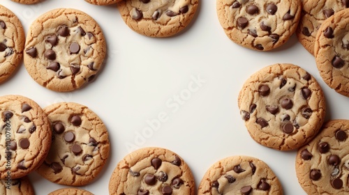 Close-up of Delicious Chocolate Chip Cookies