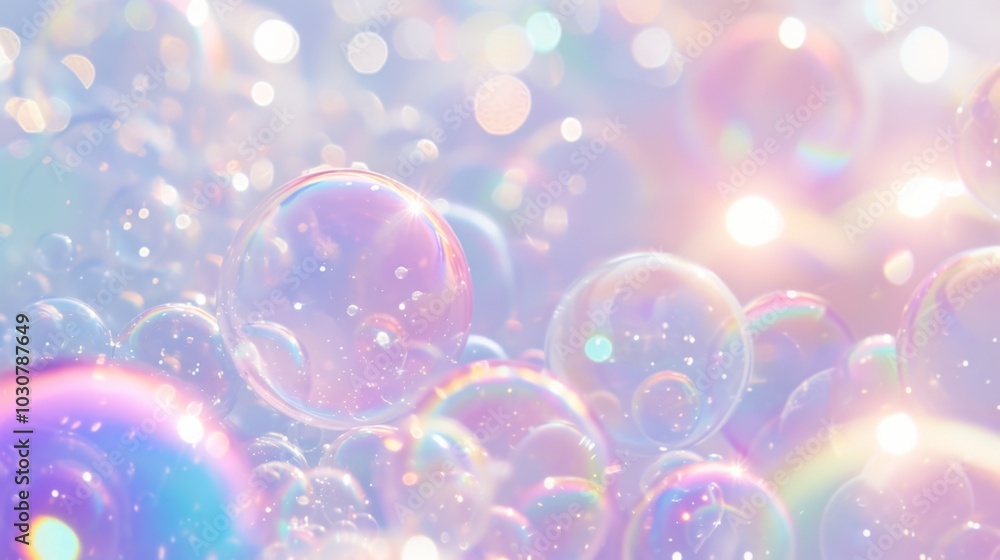 Iridescent Soap Bubbles Abstract Background Iridescent Soap Bubbles Abstract Background