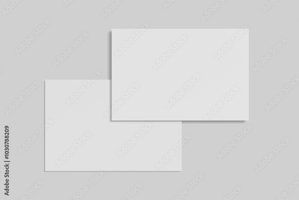 Realistic blank postcard illustration for mockup. 3D Render. Realistic blank postcard illustration for mockup. 3D Render.