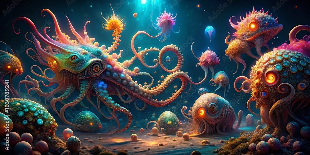 Mysterious Deep Sea Creatures: A Generative AI Exploration of Oceanic Wonders