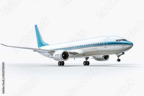 Airliner on withe background. PNG cutout. Airliner related themes. Images for graphic designers. Travel agency. Isolated plane. Image for website.